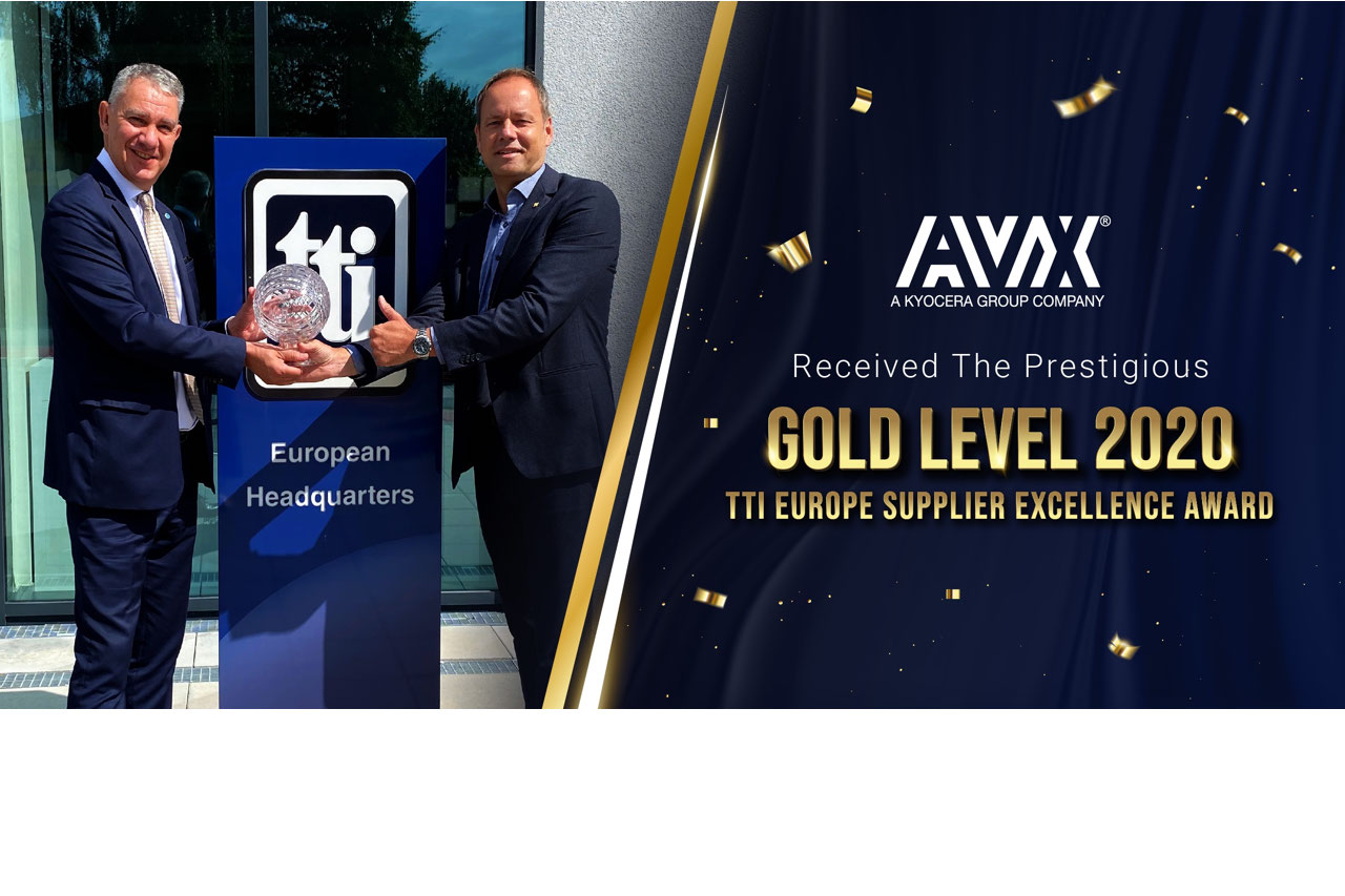 AVX550 2020 TTI Europe Supplier Excellence Award