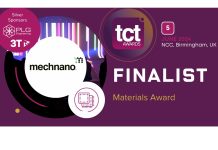 Mechnano Nominated for Prestigious TCT Materials Award for Innovative Laser Sintering Solution