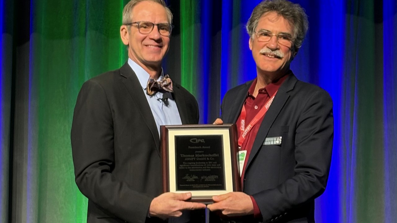 Dr. Thomas Marktscheffel of ASMPT honored for his work on open interfaces Dr. Thomas Marktscheffel of ASMPT honored for his work on open interfaces