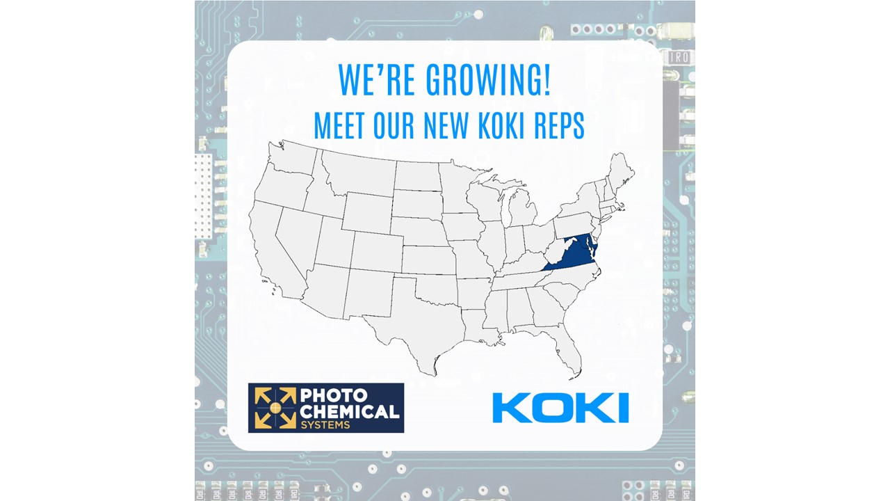 KOKI Strengthens Mid-Atlantic Coverage with Addition of Photo Chemical Systems as Manufacturer’s Representative