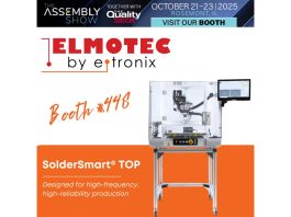 Elmotec by E-Tronix to Showcase SolderSmart® TOP Robotic Soldering at The Assembly Show 2025
