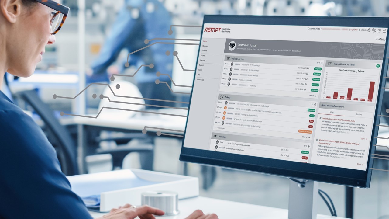 Launch of the ASMPT SMT Customer Portal Launch of the ASMPT SMT Customer Portal