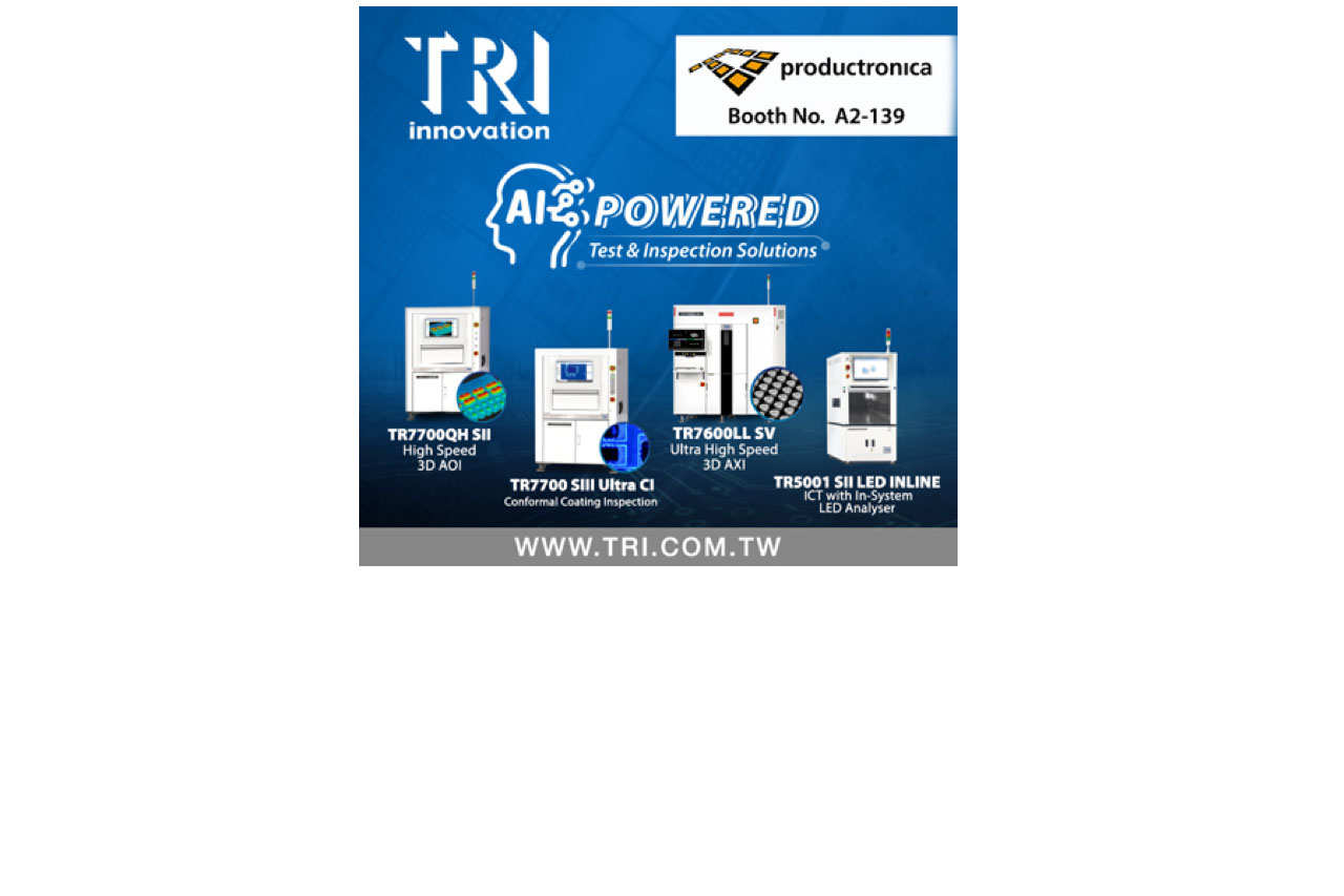 Discover TRI's AI Ecosystem at productronica 2025 Discover TRI's AI Ecosystem at productronica 2025