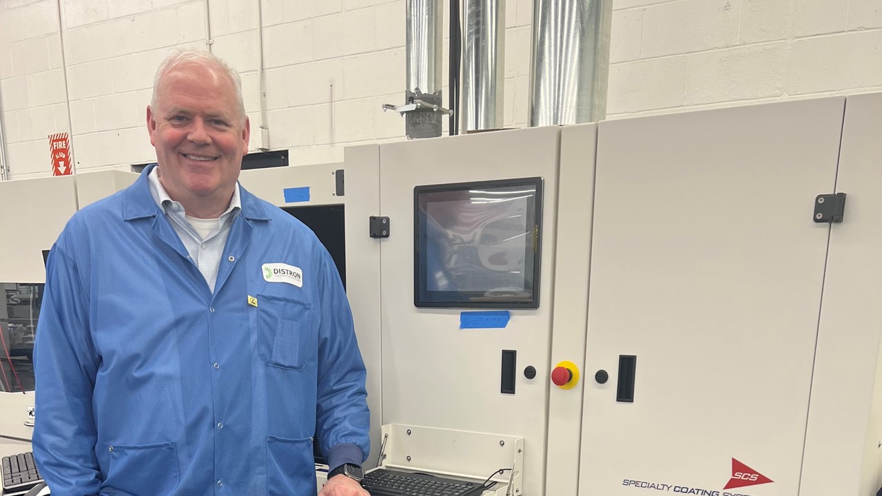 DISTRON CORPORATION Expands In-House Capabilities with Automated Conformal Coating for Complex PCB Assemblies