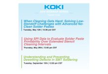 KOKI Solder America Launches 2026 Webinar Series Focused on SMT Process Optimization KOKI Solder America Launches 2026 Webinar Series Focused on SMT Process Optimization