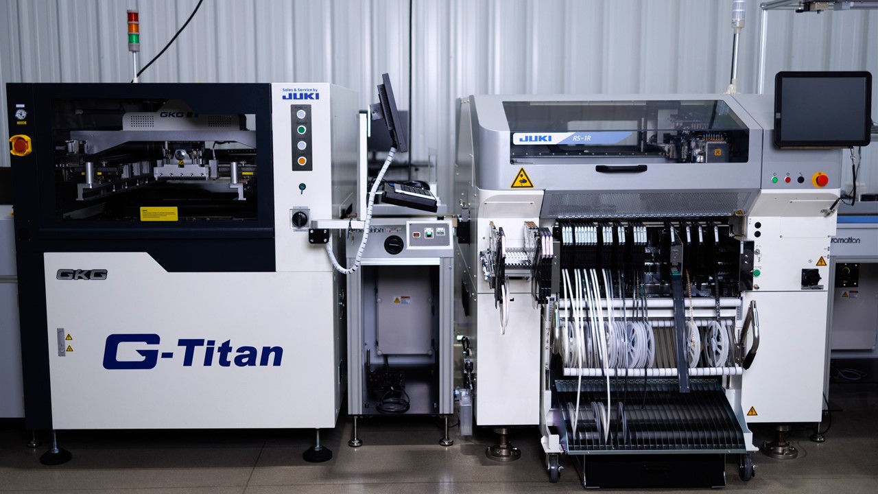 ubersmt Expands SMT Line with Juki G-Titan Printer and RS-1R Placement System