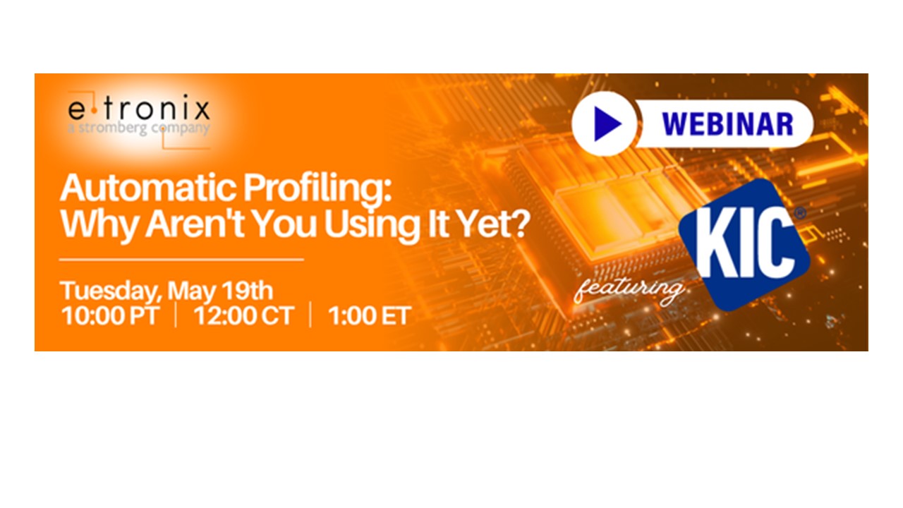 E-tronix to Host Webinar with KIC: “Automatic Profiling: Why Aren’t You Using It Yet?”