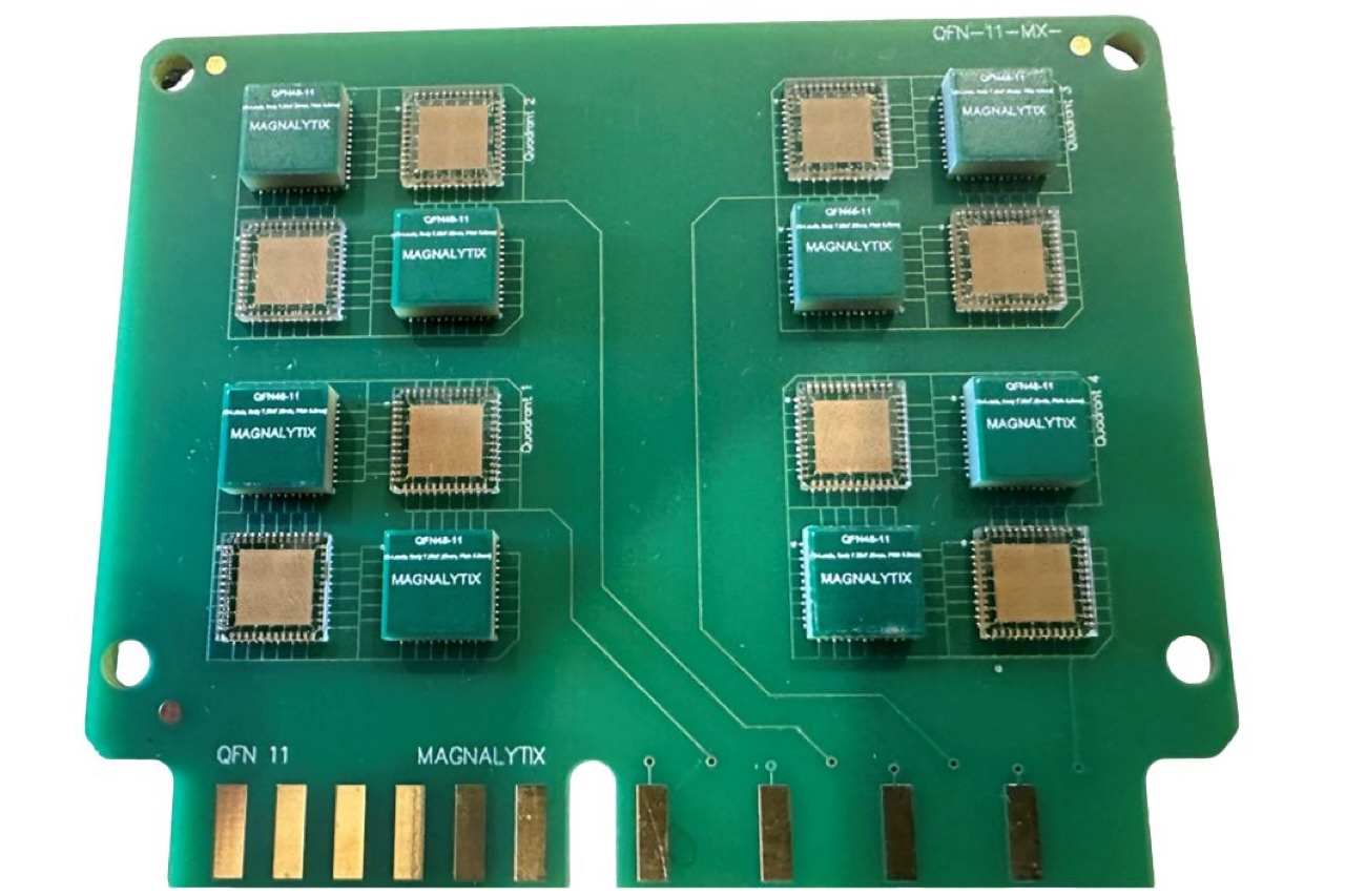 ResidVUE QFN 48-11 glass substrate component for flux residue inspection and SIR testing by Magnalytix