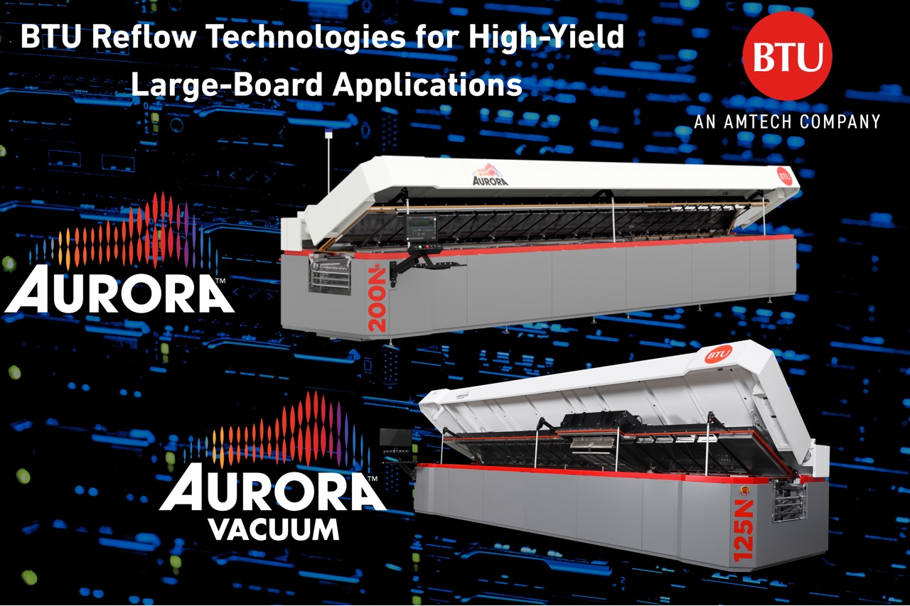 btu-at-smtai.jpeg BTU International Aurora vacuum reflow oven for heavy board and datacenter PCB processing at SMTA International 2026