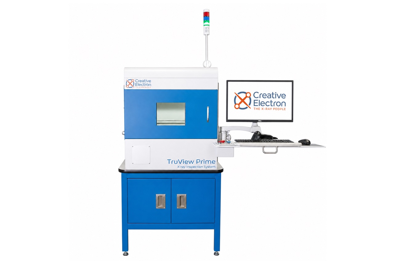Creative Electron TruView™ Prime SDX benchtop X-ray inspection system with planar CT technology on display