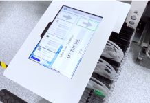 Inovaxe to Showcase LS350 Smart Rack at SMTA Long Island Expo Inovaxe LS350 Smart Rack mobile cart for SMT line-side replenishment with touchscreen interface