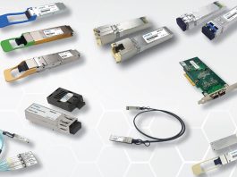 ATGBICS industrial network connectivity solutions including transceivers and cables on display at electronica 2026
