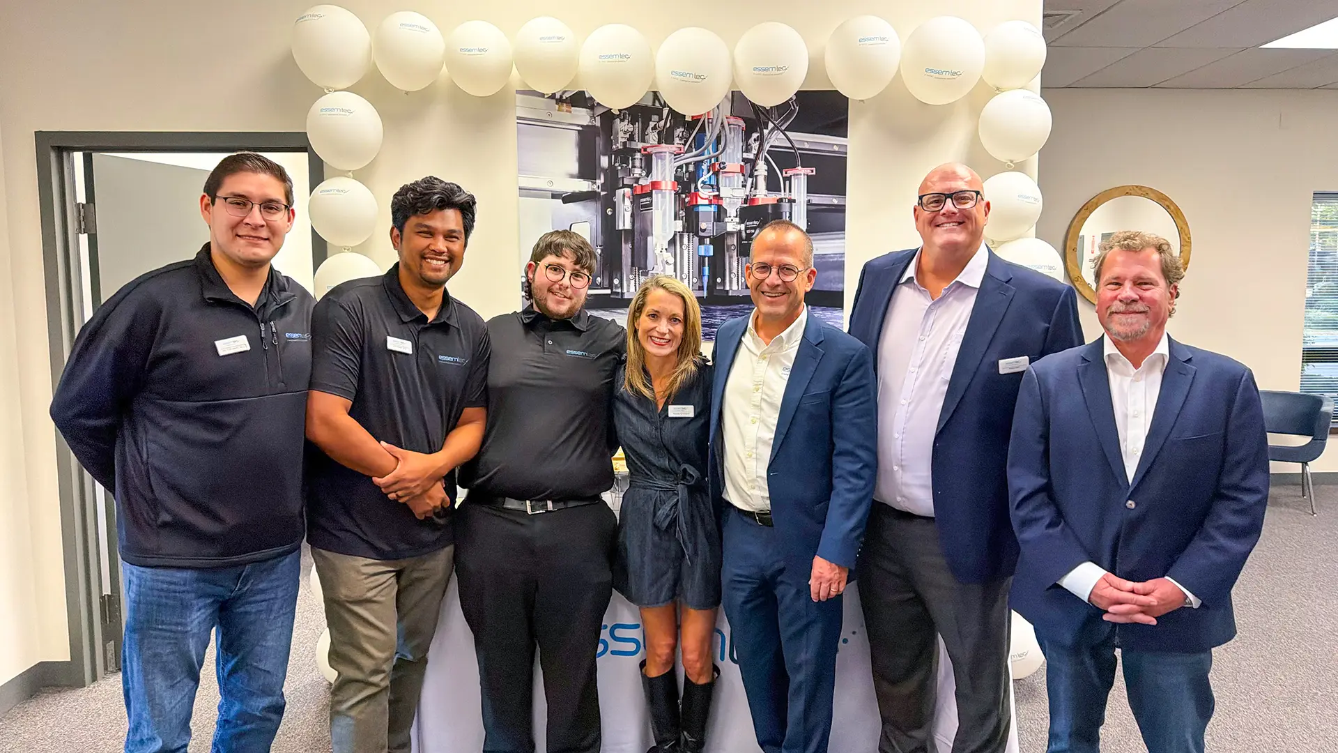 Essemtec ribbon-cutting ceremony at new U.S. headquarters and demo center in Woburn, Massachusetts
