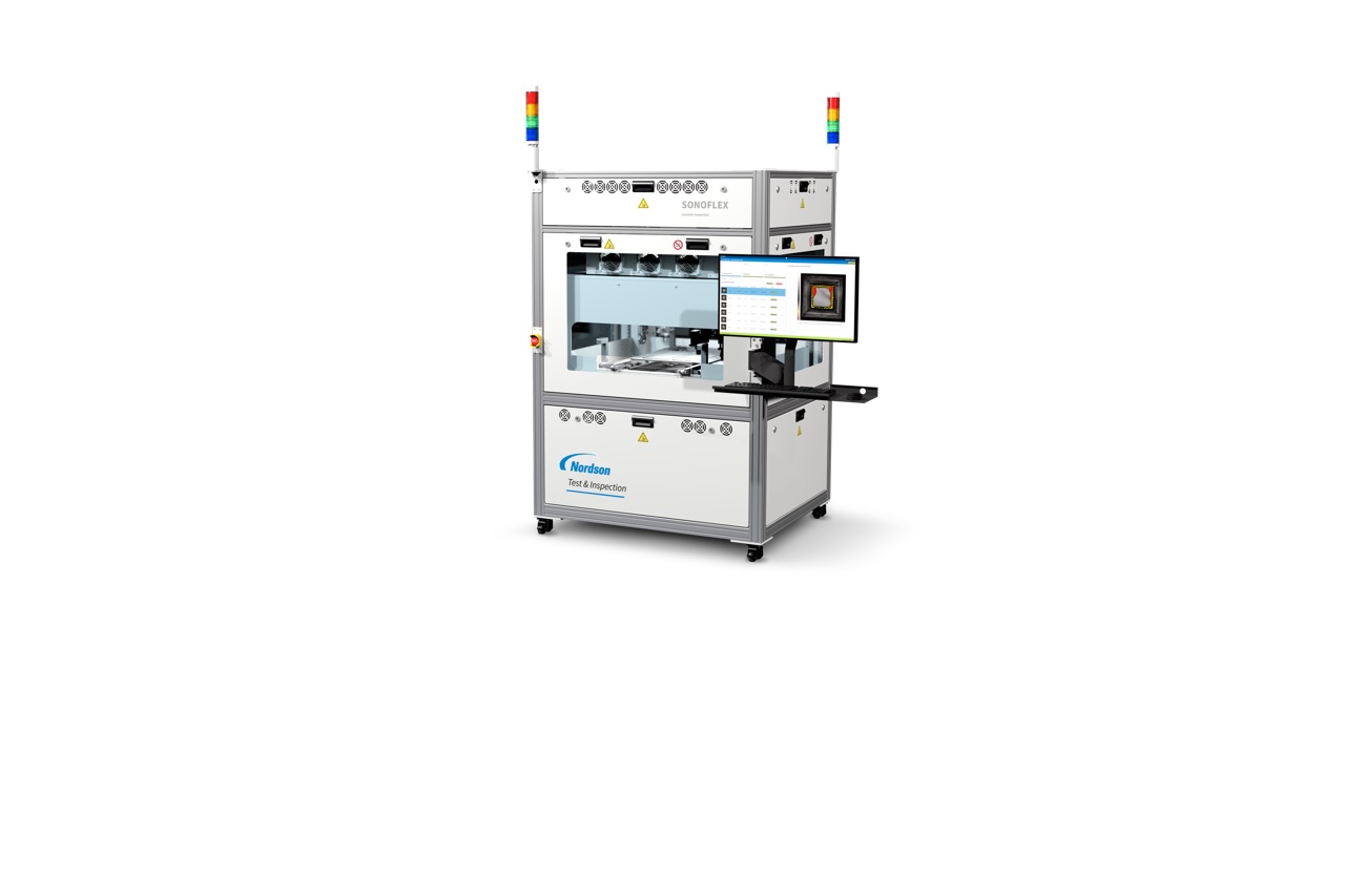 Nordson SonoFlex Acoustic Microscopy Inspection system for advanced semiconductor back-end manufacturing