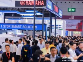 NEPCON ASIA 2026 exhibition hall at Shenzhen World Exhibition and Convention Center with global electronics manufacturing exhibitors