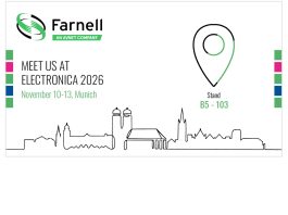 Visit Farnell at electronica 2026 and Explore Innovation Farnell exhibition stand at electronica 2026 in Munich, Germany, Hall B5 Avnet City stand 103