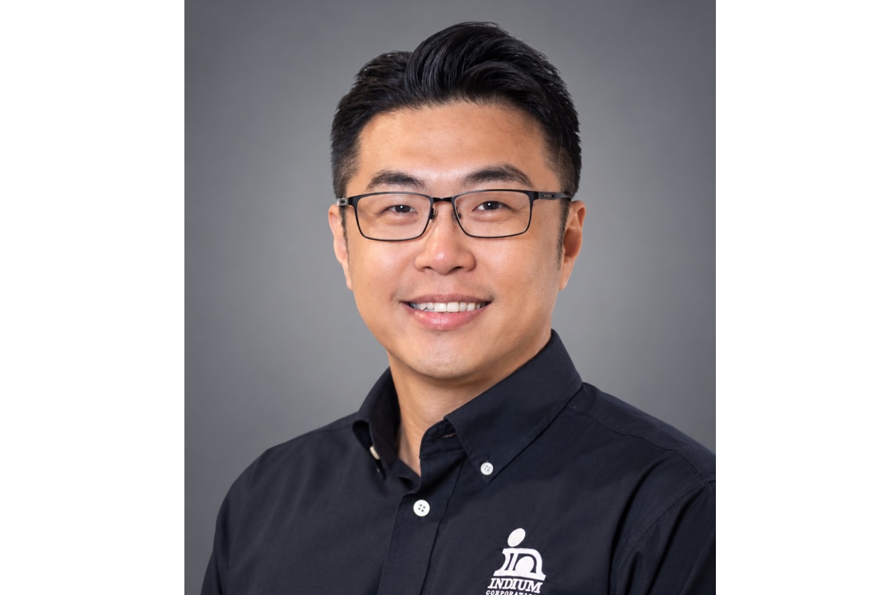 Indium Corporation assistant product manager presenting on compressible metal thermal interface materials at TestConX China 2026
