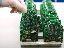 Luxinar laser source used for PCB depaneling, cutting individual boards from a panel with precision